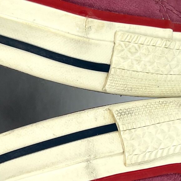 Converse Chuck Taylor All Star Port Red Washed Canvas Low Tops Mens 9 Womens 11 - Picture 6 of 10